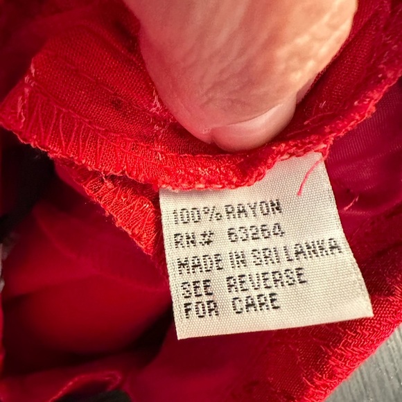 NWT Y2K VINTAGE DRESSBARN 4 Red oriental Inspired woman midi rayon dress - Picture 11 of 13